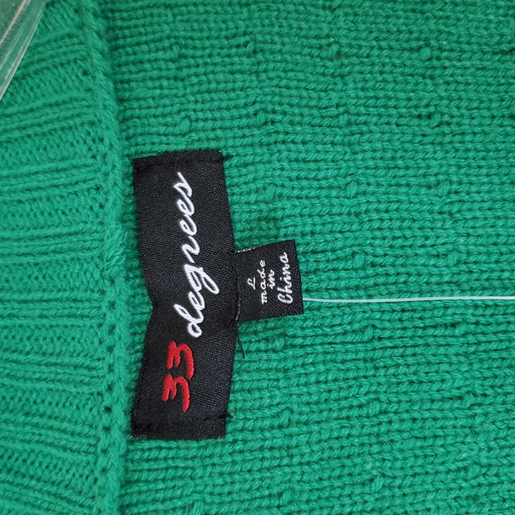 Women's Fuzzy Long Sleeve Button Cardigan With Ornament Details ~ Green - Picture 3 of 12